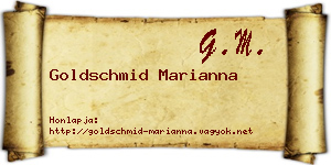 Goldschmid Marianna névjegykártya